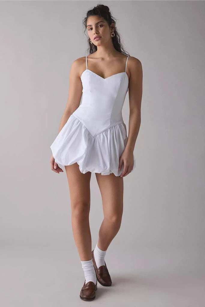 Bardot Bardot Lissett Drop Waist Poplin Bubble Mini Dress 1