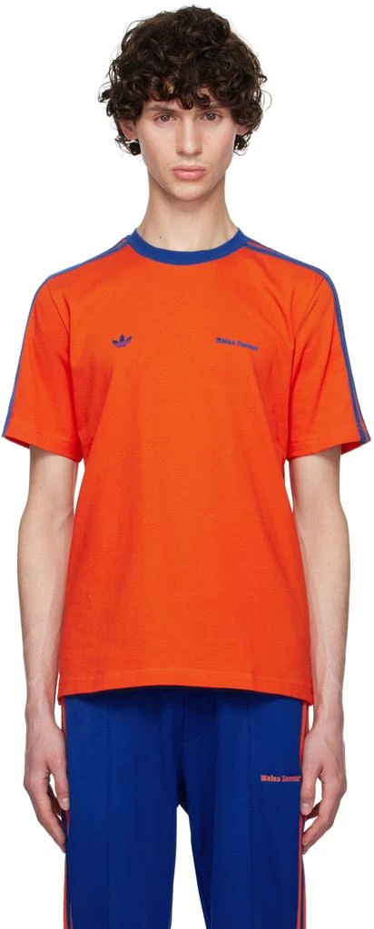 WALES BONNER Orange adidas Originals Edition Embroidered Logo T-Shirt 1