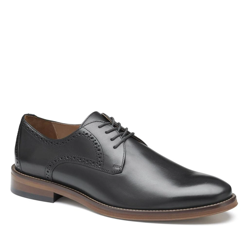 Johnston & Murphy Men’s Size 10.0 Sutton Embossed Cap Toe Black Leather Oxfords Johnston & Murphy Men main image 3