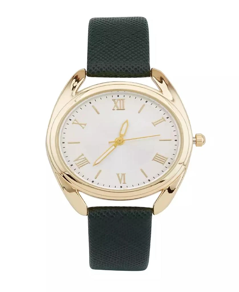 Jessica Carlyle Women's Analog Green Polyurethane Leather Strap Plain Watch 1