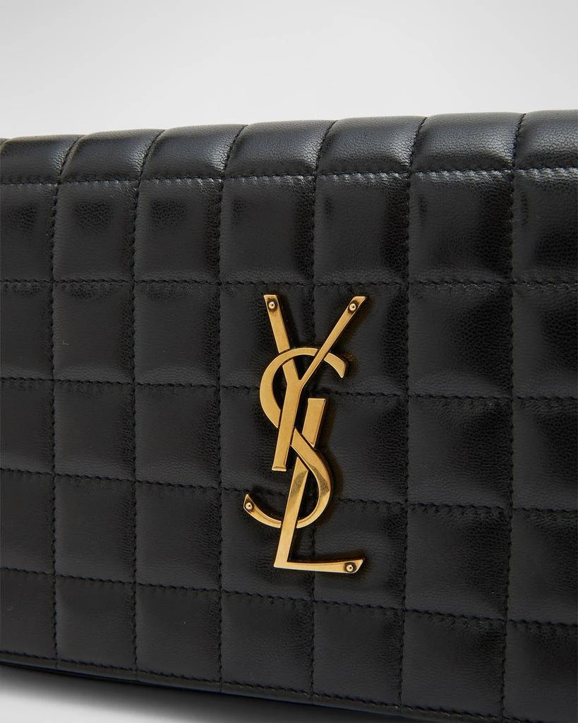 Yves Saint Laurent Cassandre YSL Wallet on Chain in Quilted Smooth Leather 5
