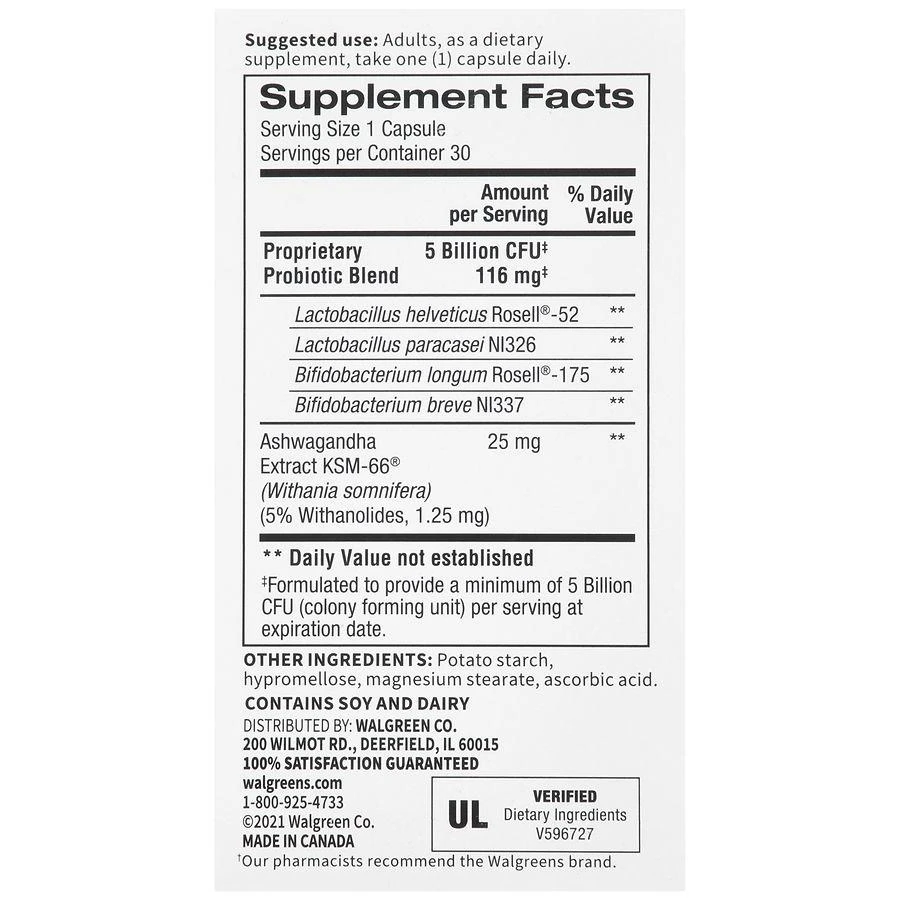 Walgreens Mood & Stress Probiotic Capsules 4