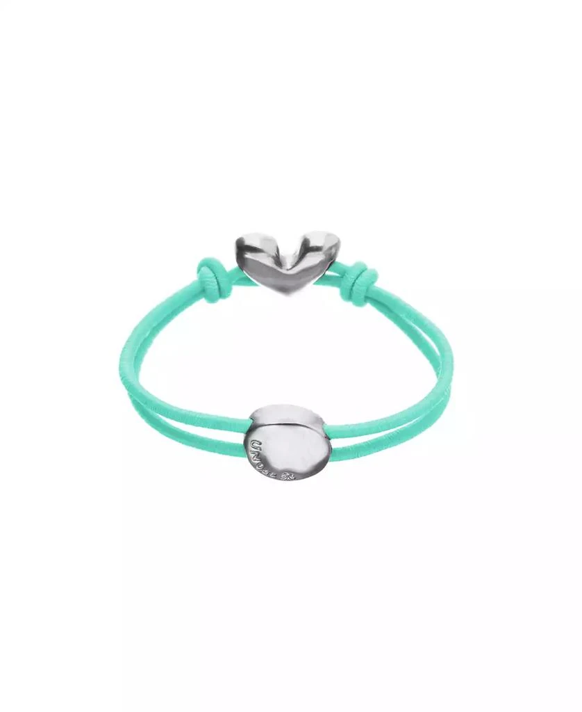 UNOde50 Blue Elastic Thread Sterling Silver Plated Bracelet with Heart 2