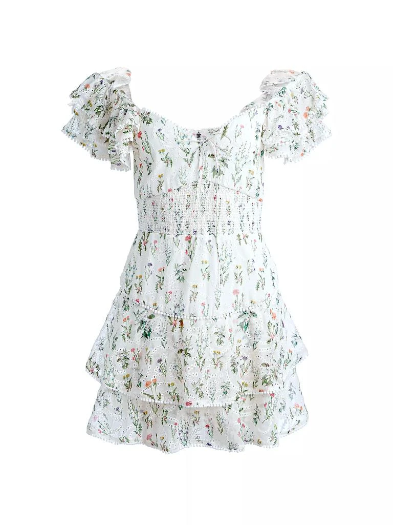 Alice + Olivia Hartford Floral Eyelet Romper 1