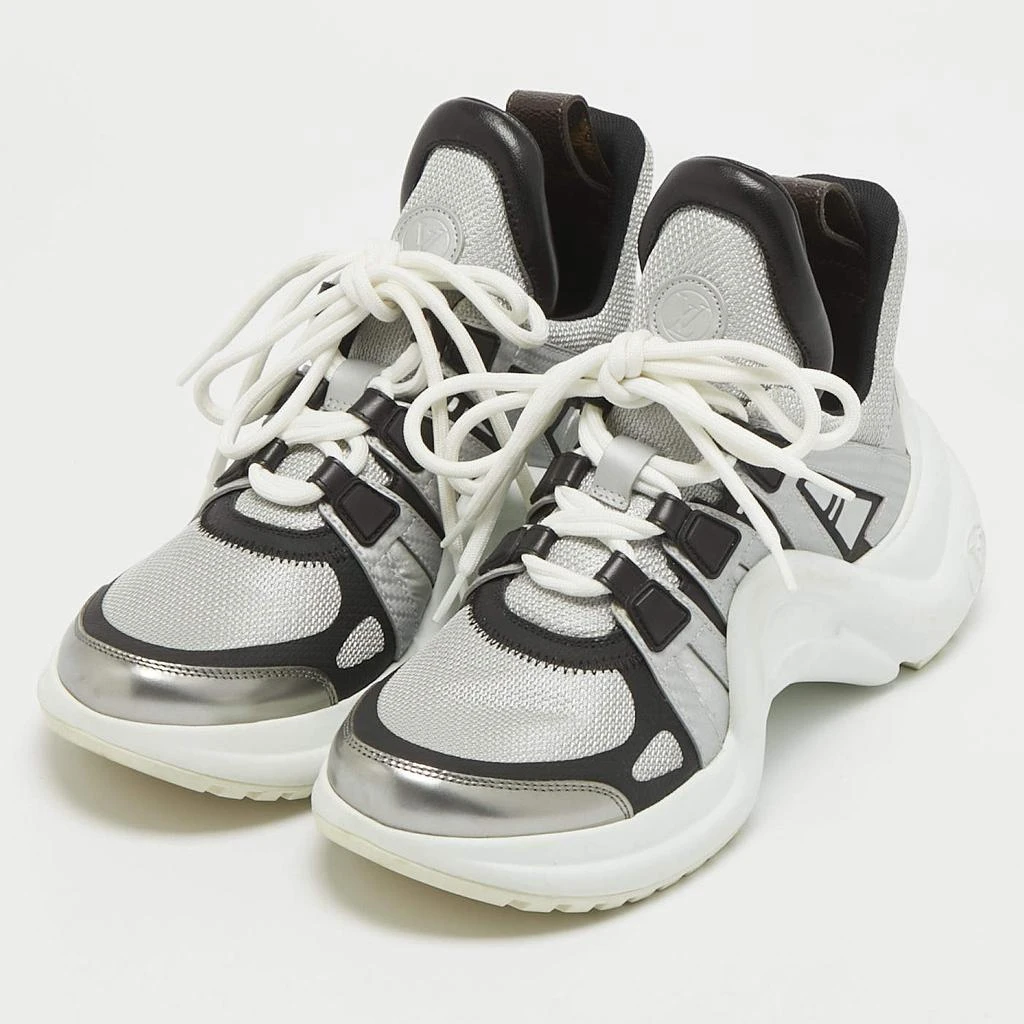 Louis Vuitton Louis Vuitton Grey/Black Canvas and Leather Archlight Low Top Sneakers Size 36 2