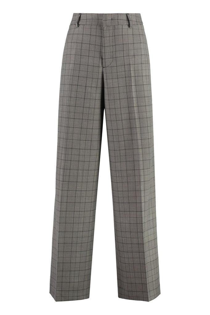 PT01 Pt01 Wide Leg Check Trousers