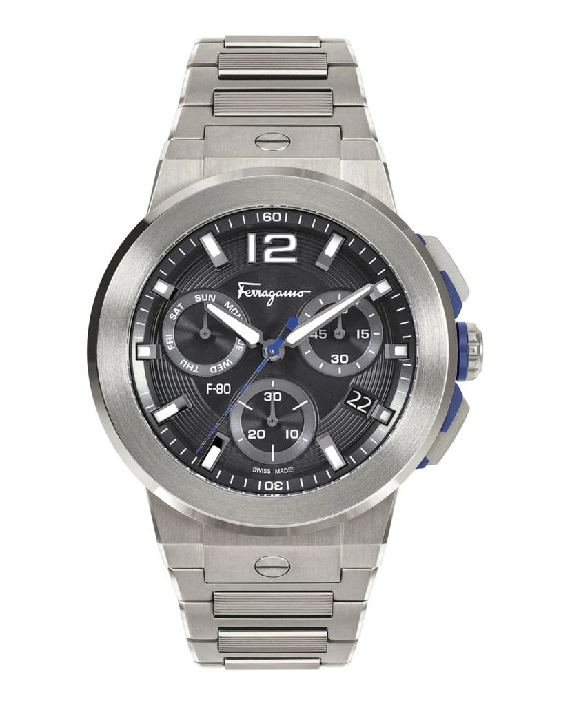 Salvatore Ferragamo F-80 Titanium Tech Bracelet Watch 1