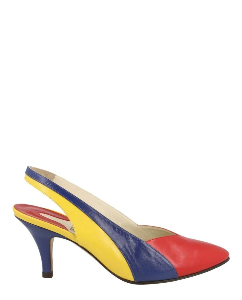 Salvatore Ferragamo Partenope  Archive Limited Edition 1980
s Slingback Pumps