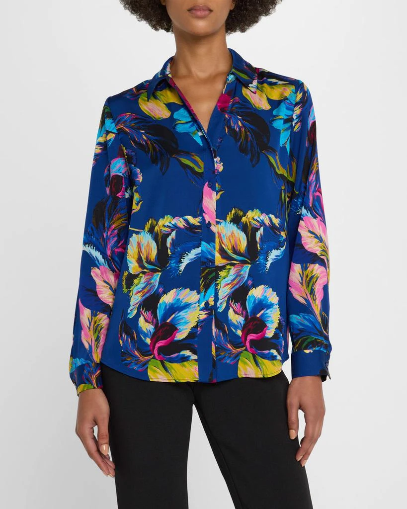 Elie Tahari The Madeline Daphne Floral-Print Silk Blouse 4