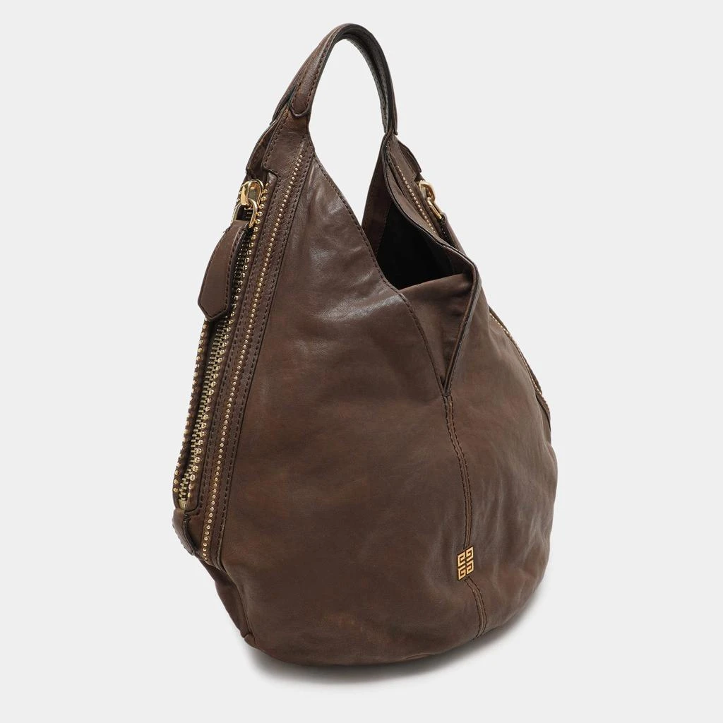 Givenchy Givenchy Brown Textured Leather Small Tinhan Hobo Bag 3