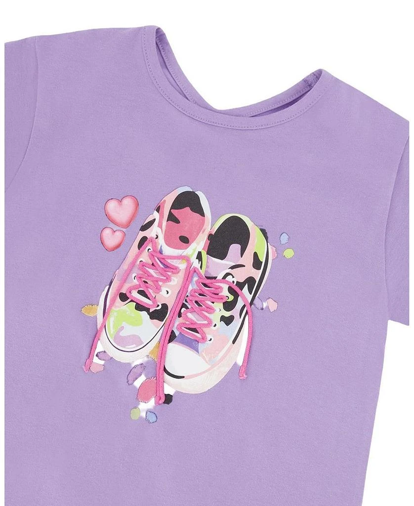 Deux par Deux Girls
 Organic Cotton Jersey Sneakers Short Sleeve T-Shirt - Little Kid 4