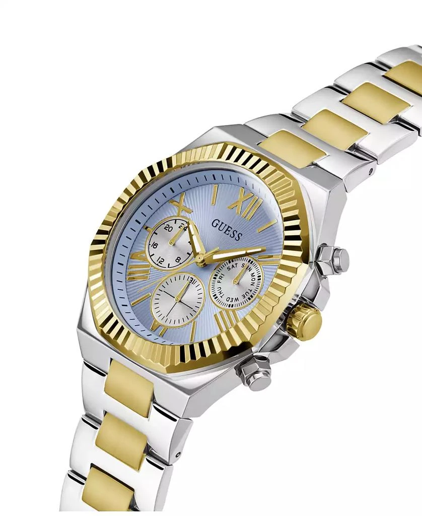 GUESS Men's Analog Two-Tone 100% Steel Watch 44mm 4