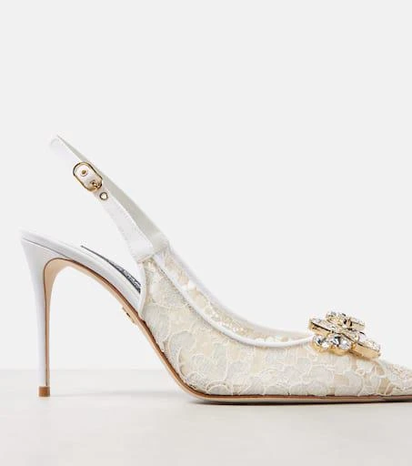 Dolce & Gabbana Rainbow lace slingback pumps 6