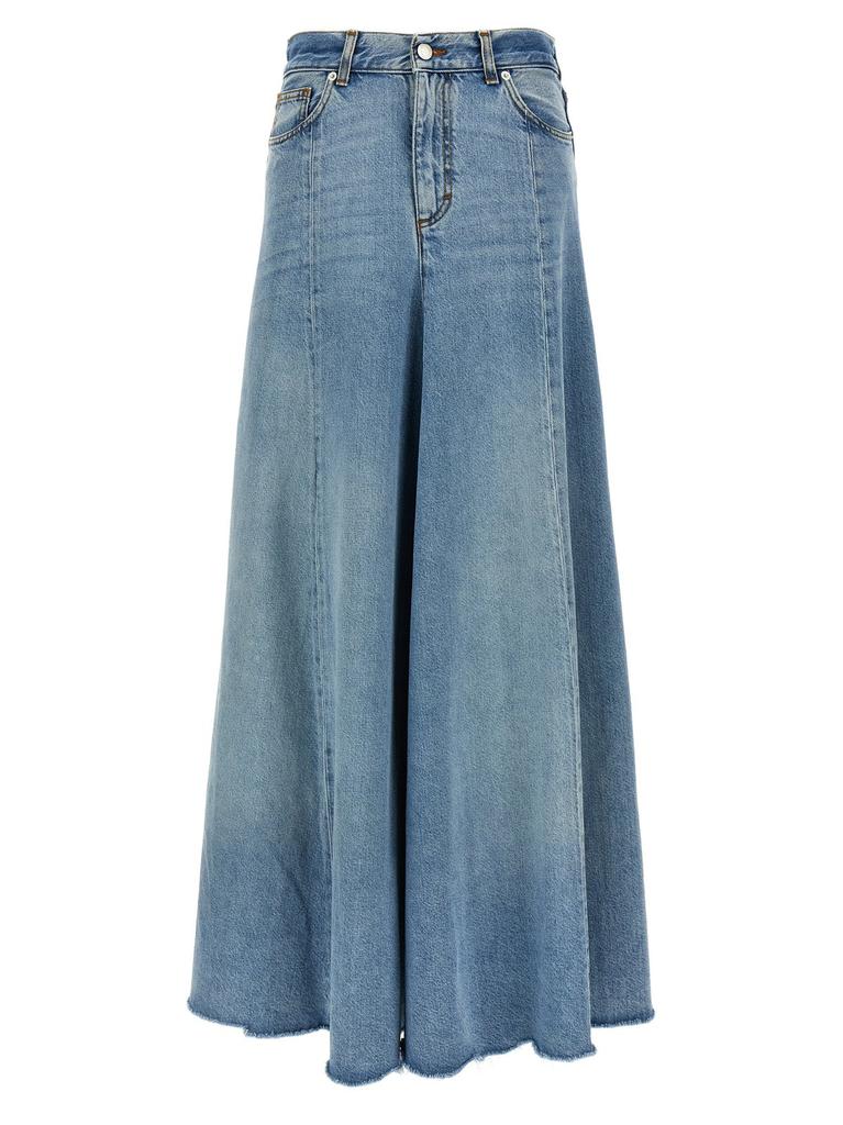 HAIKURE Haikure Logo-Patch Denim Maxi Skirt - Dresses