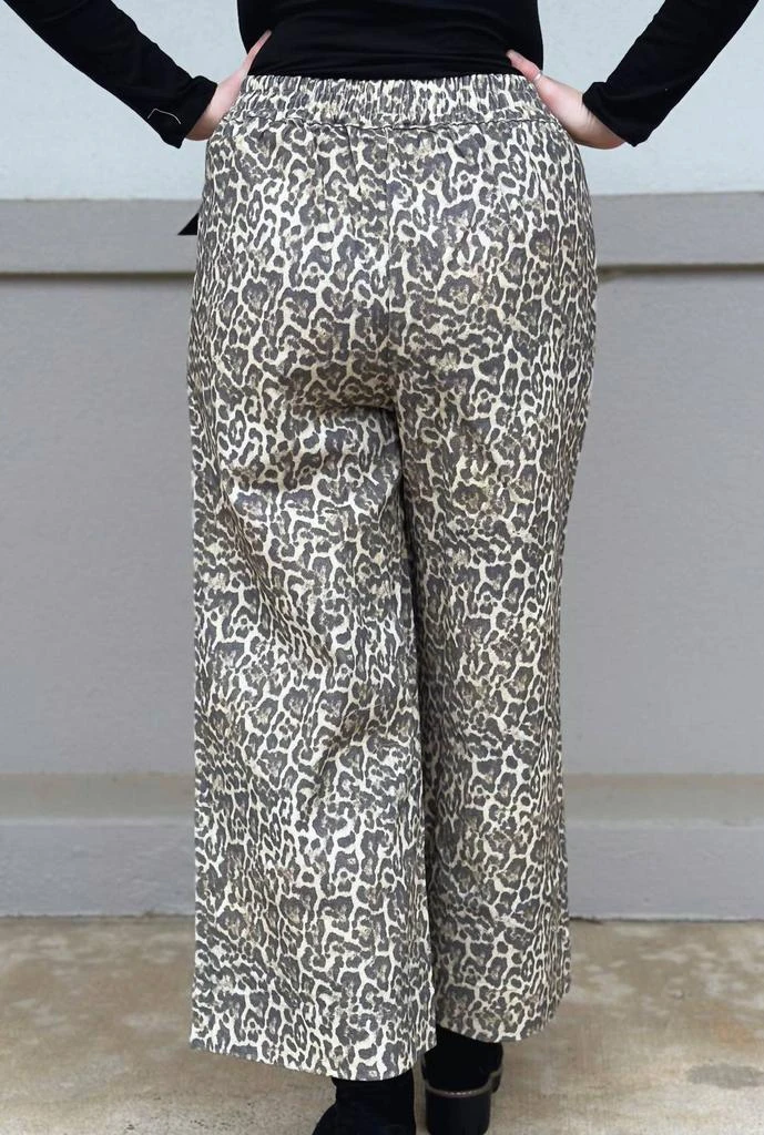 Jodifl Jodifl - Wild Side Leopard Print Denim Wide Leg Pants 2