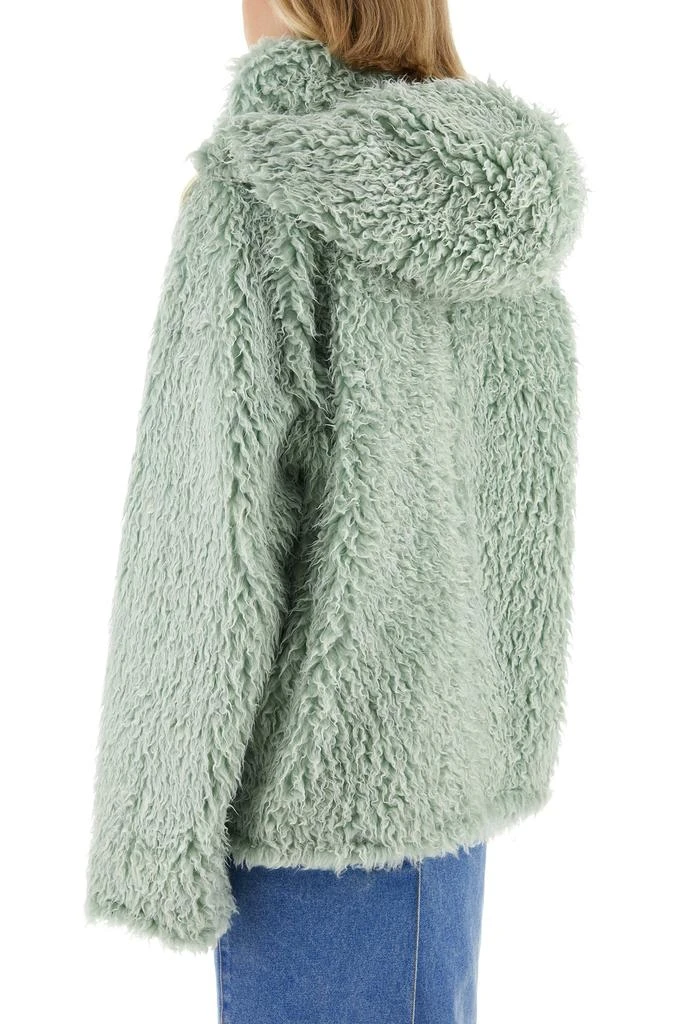 Marni Sea green eco fur coat 4