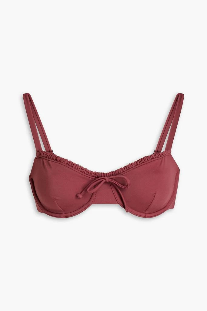 Onia Marilyn ruched underwired bikini top 1