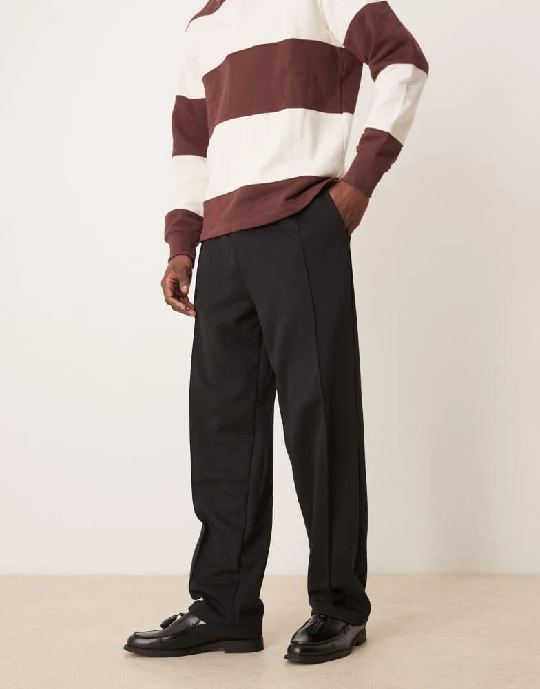 ASOS ASOS DESIGN tapered jogger in scuba in black 2
