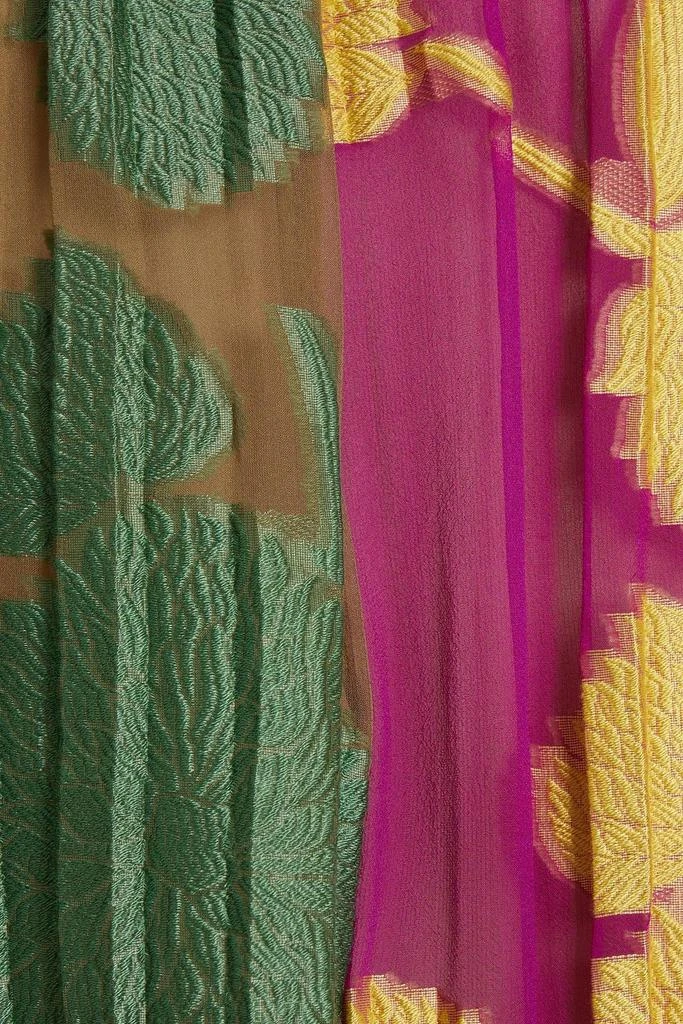 ETRO Pleated fil coupé cotton and silk-blend top 4
