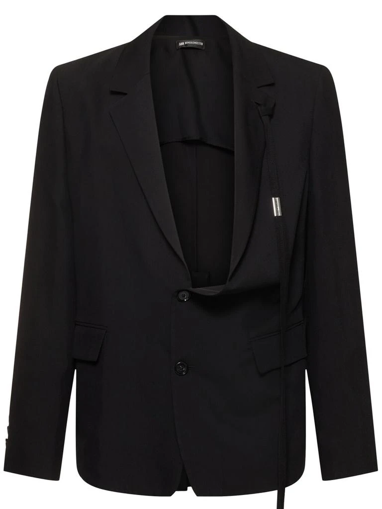 ANN DEMEULEMEESTER Galm Deconstructed Asymmetric Blazer 1