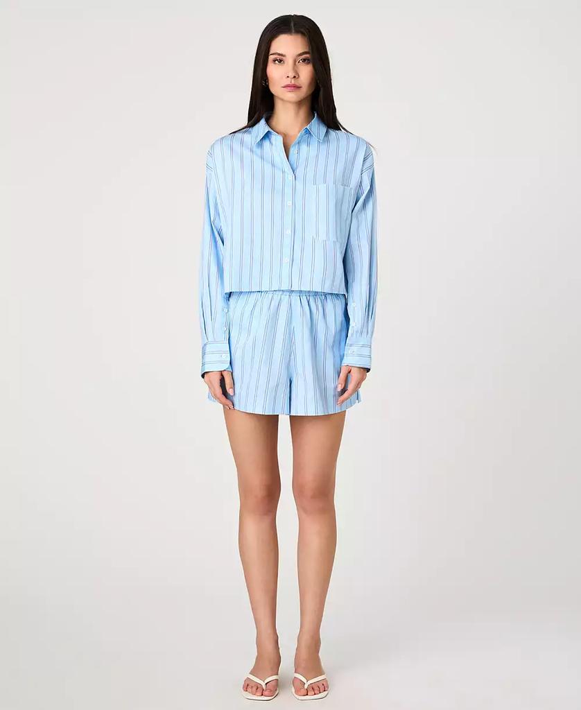 French Connection Women's Lorenzo Striped Cropped Shirt