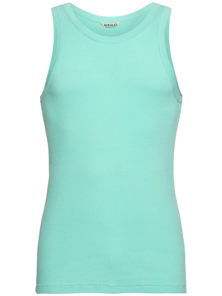 AURALEE Organic Cotton Soft Rib Tank Top