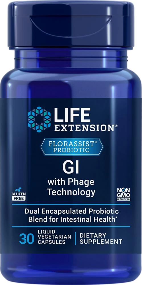 Life Extension Life Extension FLORASSIST® Probiotic GI with Phage Technology (30 liquid vegetarian capsules) 1