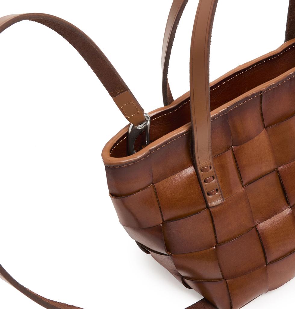 トートバッグ Dragon Diffusion SS25 JAPAN MINI (8105 Dark Brown) Dragon Diffusion - Japan Tote Dark Brown Woven Leather Bag