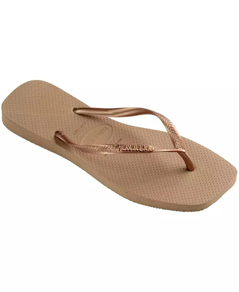 Havaianas Women
s Slim Square Logo Metallic Sandals 1