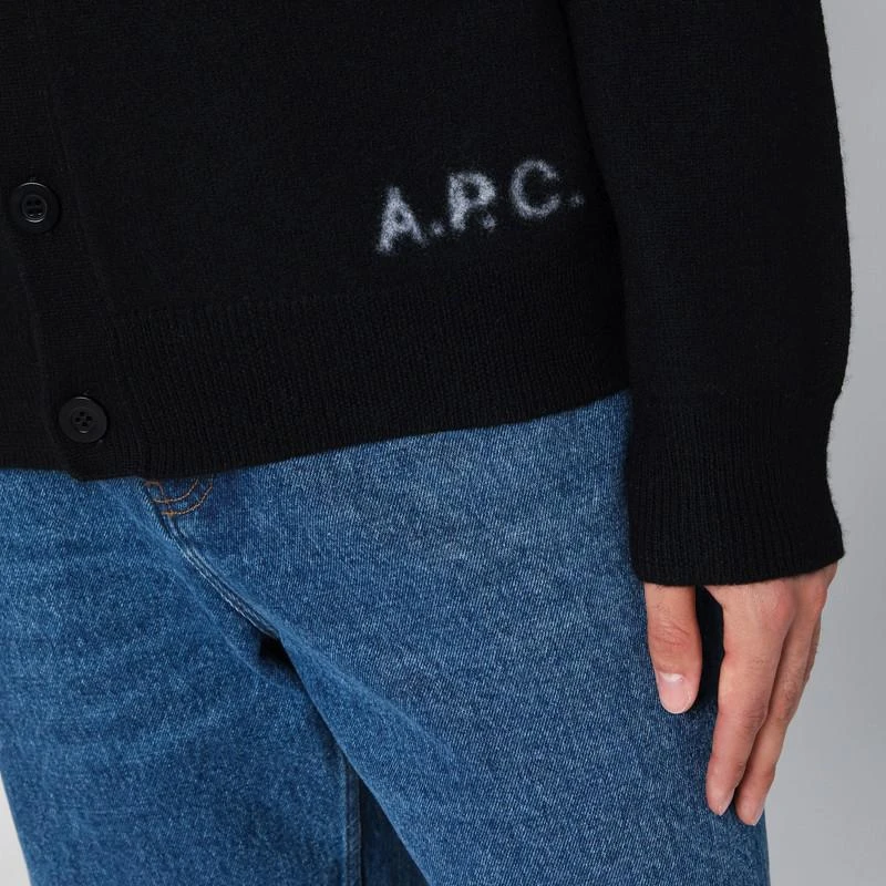 A.P.C. Black wool cardigan 4