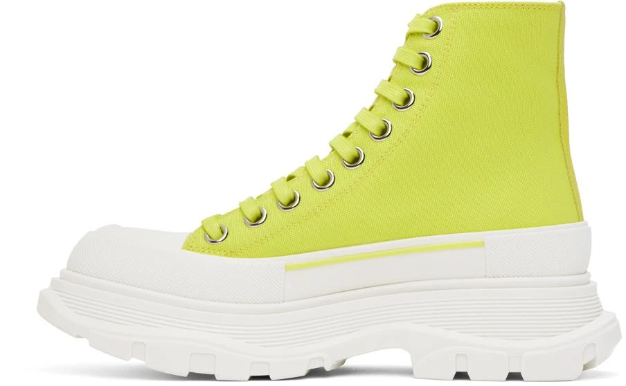 Alexander McQueen Green Tread Slick High Sneakers 3