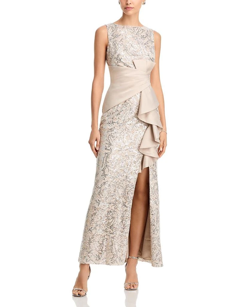 Eliza J Sleeveless Ruffle Gown 1