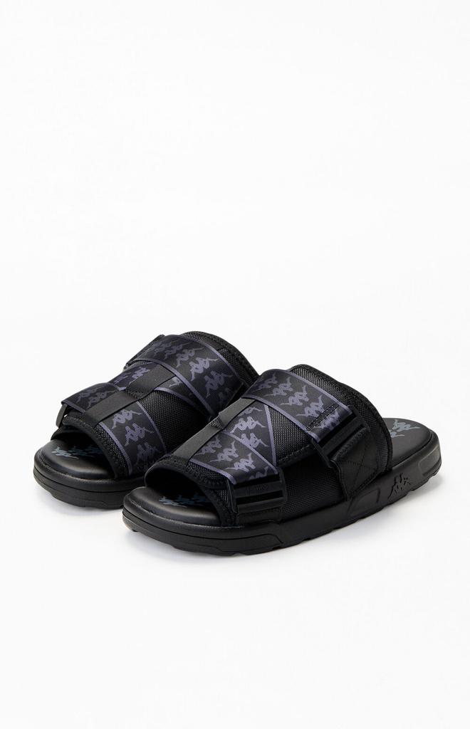 Kappa Black 222 Banda Mitel1 Slide Sandals