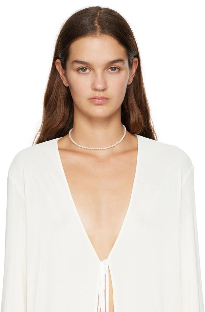 Sophie Buhai SSENSE Exclusive White Pearl Choker 2