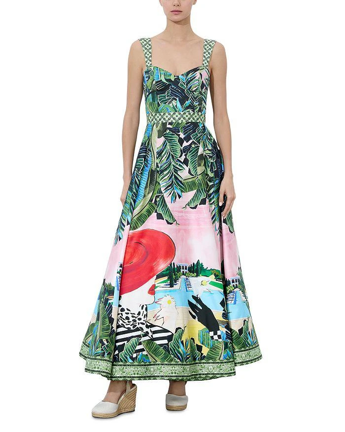 Alice + Olivia Fia Structured Bustier Palm Beach Dress 1