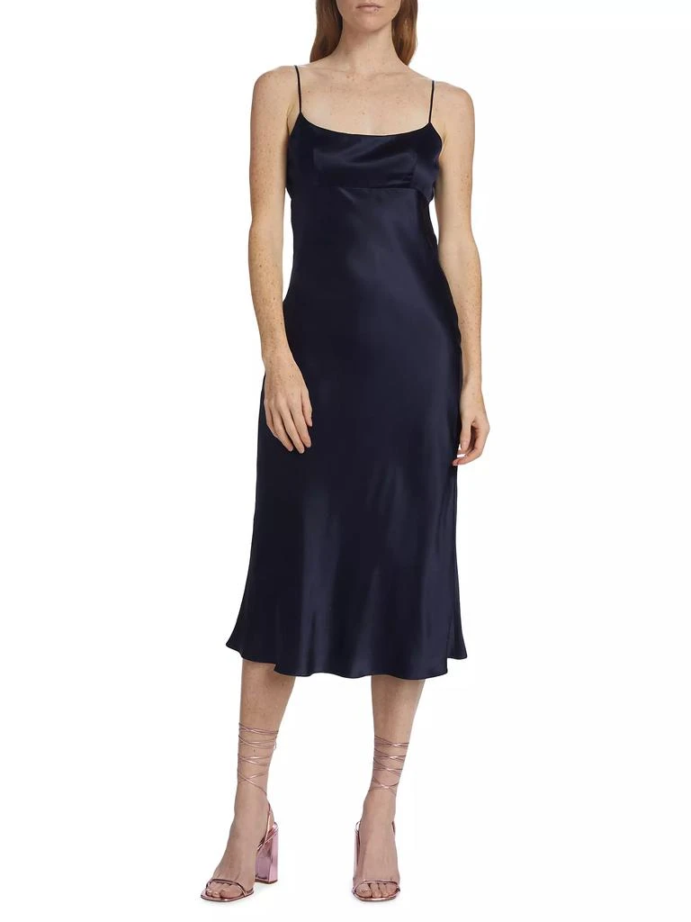 Amanda Uprichard Breeze Silk Tie-Back Midi-Dress 3