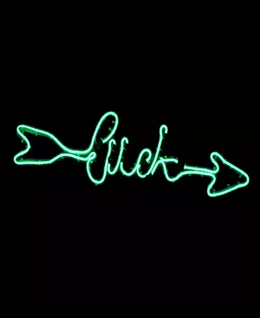 National Tree Company 20" Neon Style "Luck" Decoration 3