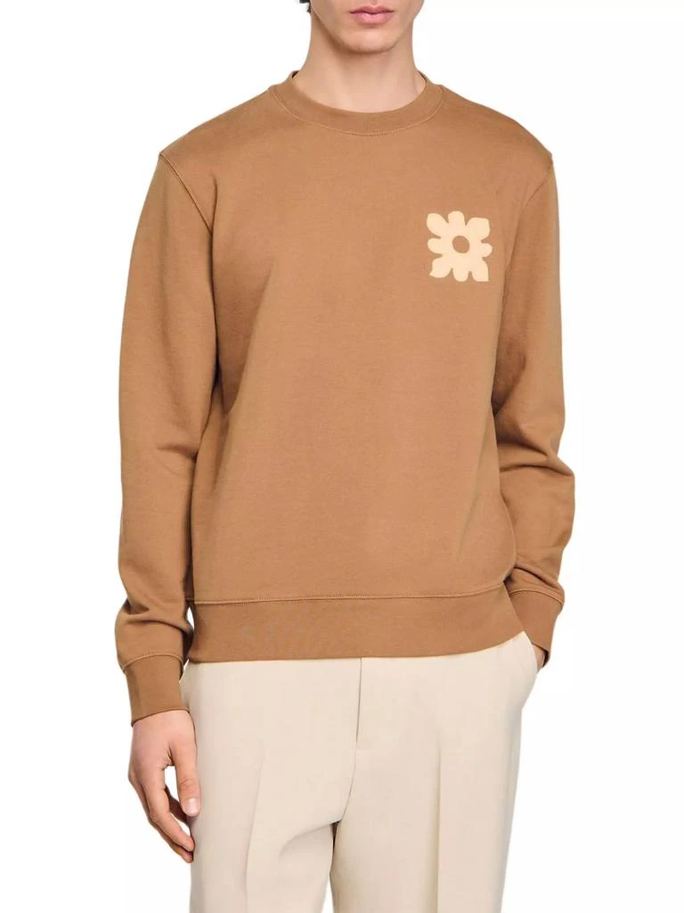 Sandro Sweatshirt with Flower Patch 4