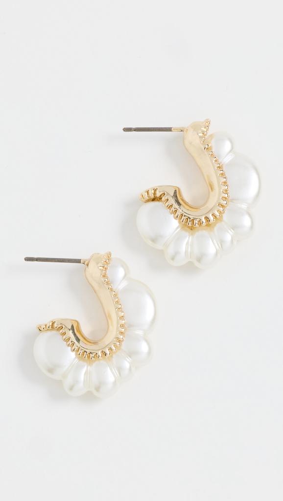 Argento Vivo TT Irregular Pearl Bubble Hoops