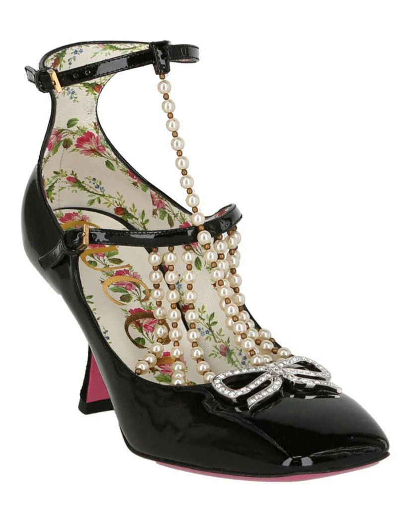 Gucci Gucci Taide Embelished Patent Leather Pumps 1