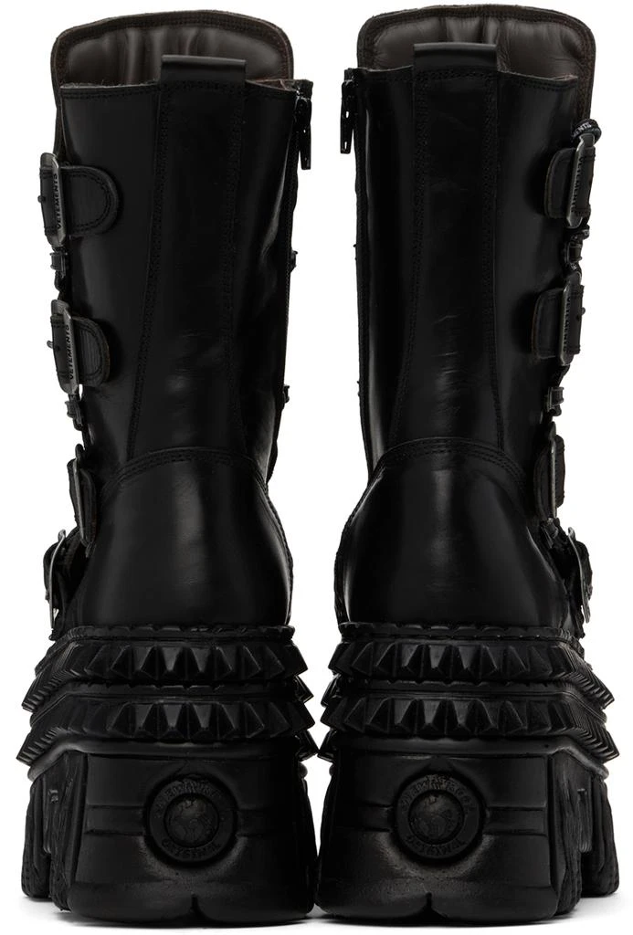 Vetements Black New Rock Edition Lace Up Boots 2