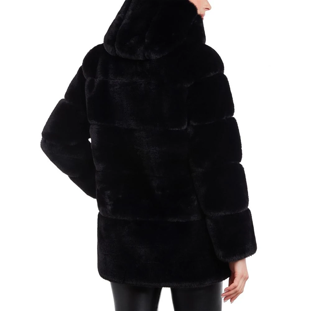 Michael Kors Women's Petite Hooded Faux-Fur Coat 2