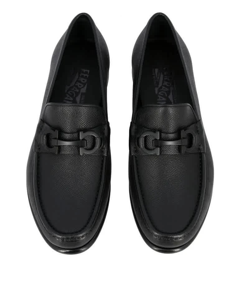 Salvatore Ferragamo Salvatore Ferragamo Men's Black Gancini Bit Moccasins 2