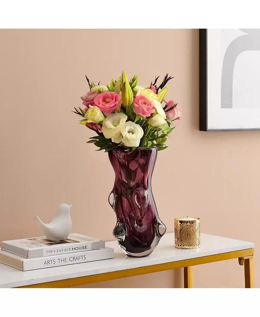 Danya B Sylvan Nodular Glass Grape Purple Tabletop Vase 2