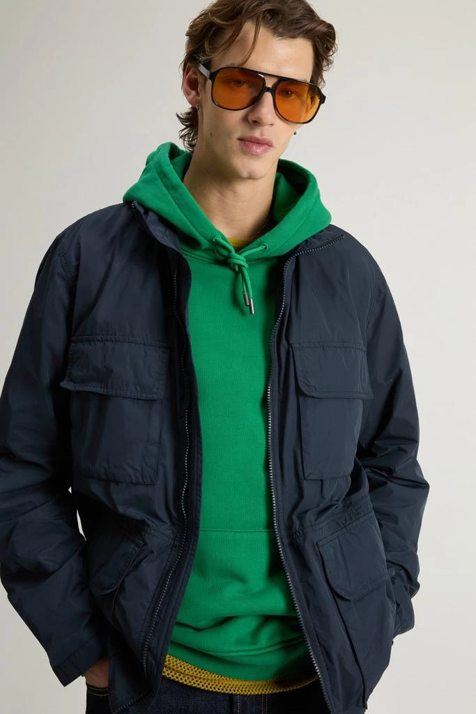 Woolrich Garment-Dyed Field Jacket in Peached Urban Touch - Men - Blue 4