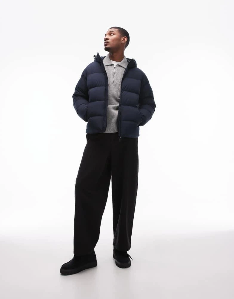 Tommy Hilfiger Tommy Hilfiger down hooded puffer jacket in navy 4