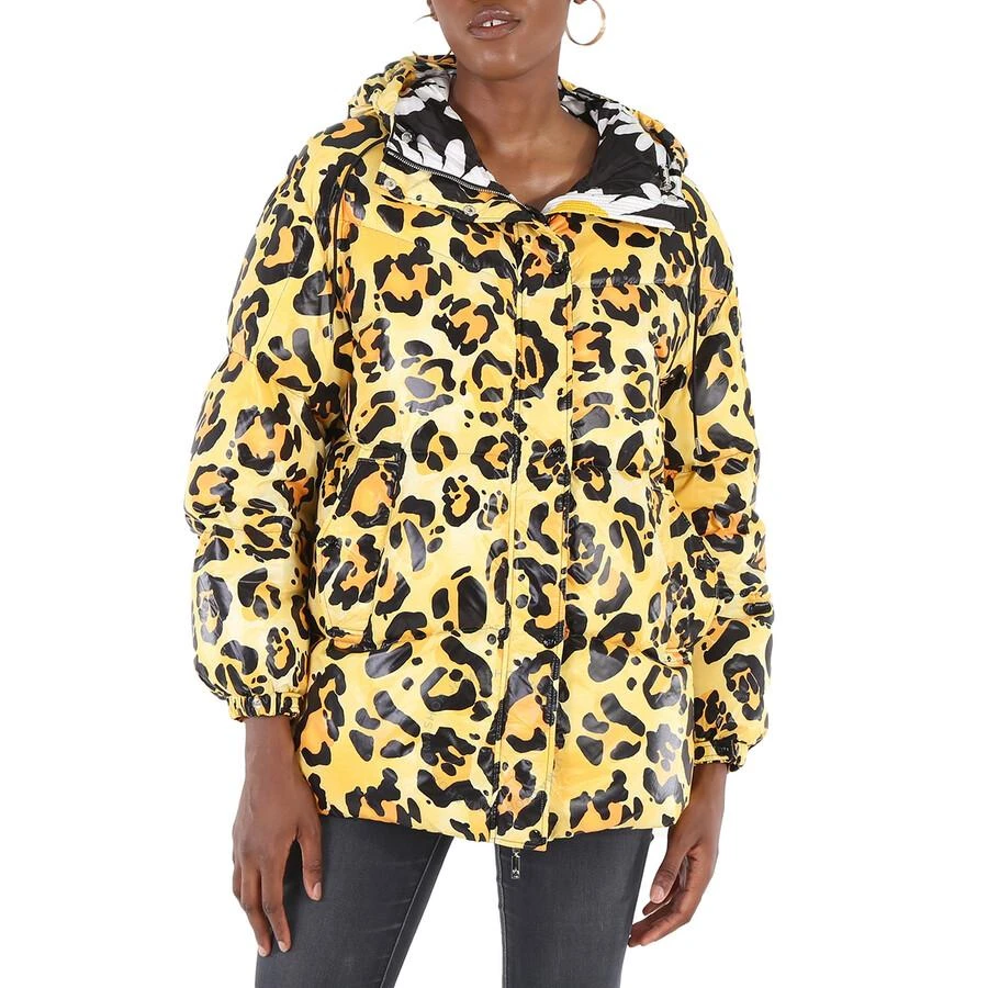 Moncler Ladies Richard Quinn Mary Leopard-print Quilted Jacket 1