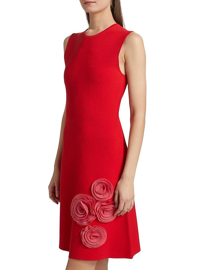 LELA ROSE Penelope 3D Floral Tulle-Embellished Midi-Dress 4