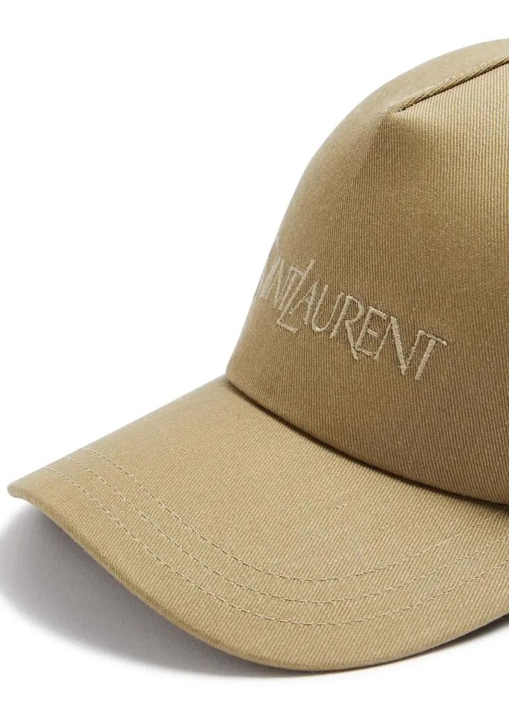 Yves Saint Laurent Logo-embroidered cotton-blend cap  4