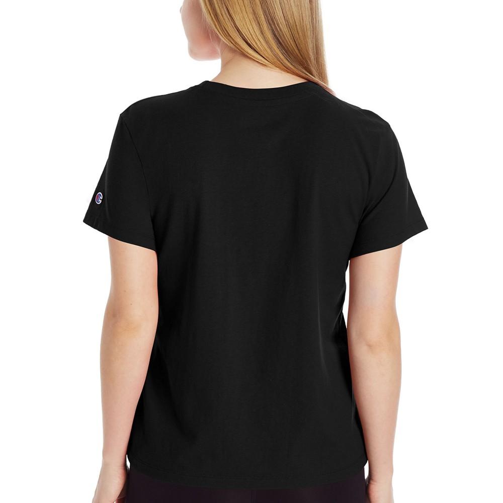 Champion Women's Cotton Classic Crewneck Logo T-Shirt